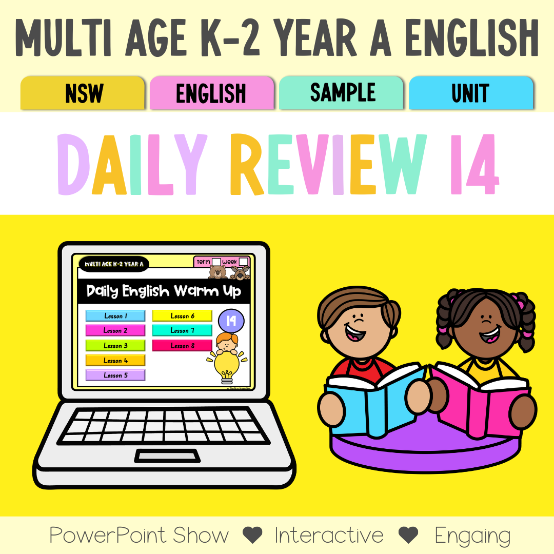 Multi Age K-2 Year A Australian | NSW English Daily Review | Warm-Up Unit 14
