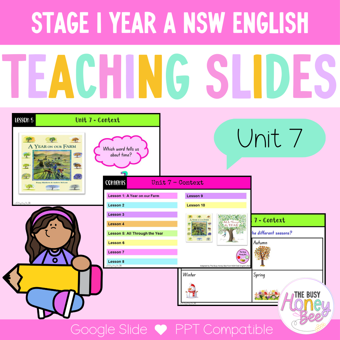 Stage 1 Year A Term 2 English Teaching Slides Mega Bundle