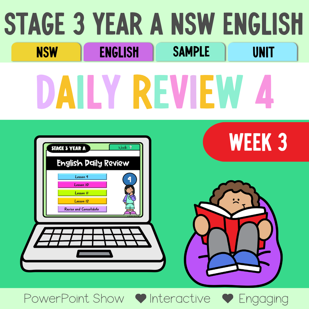 Stage 3 Year A Australian | NSW English Daily Review | Warm-Up Unit 4 Week 3