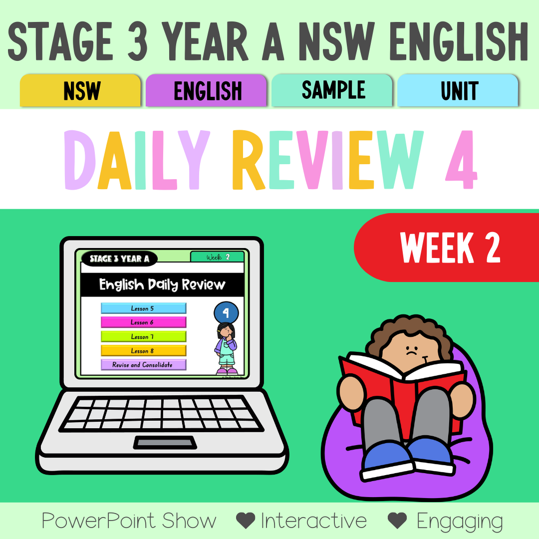 Stage 3 Year A Australian | NSW English Daily Review | Warm-Up Unit 4 Week 2