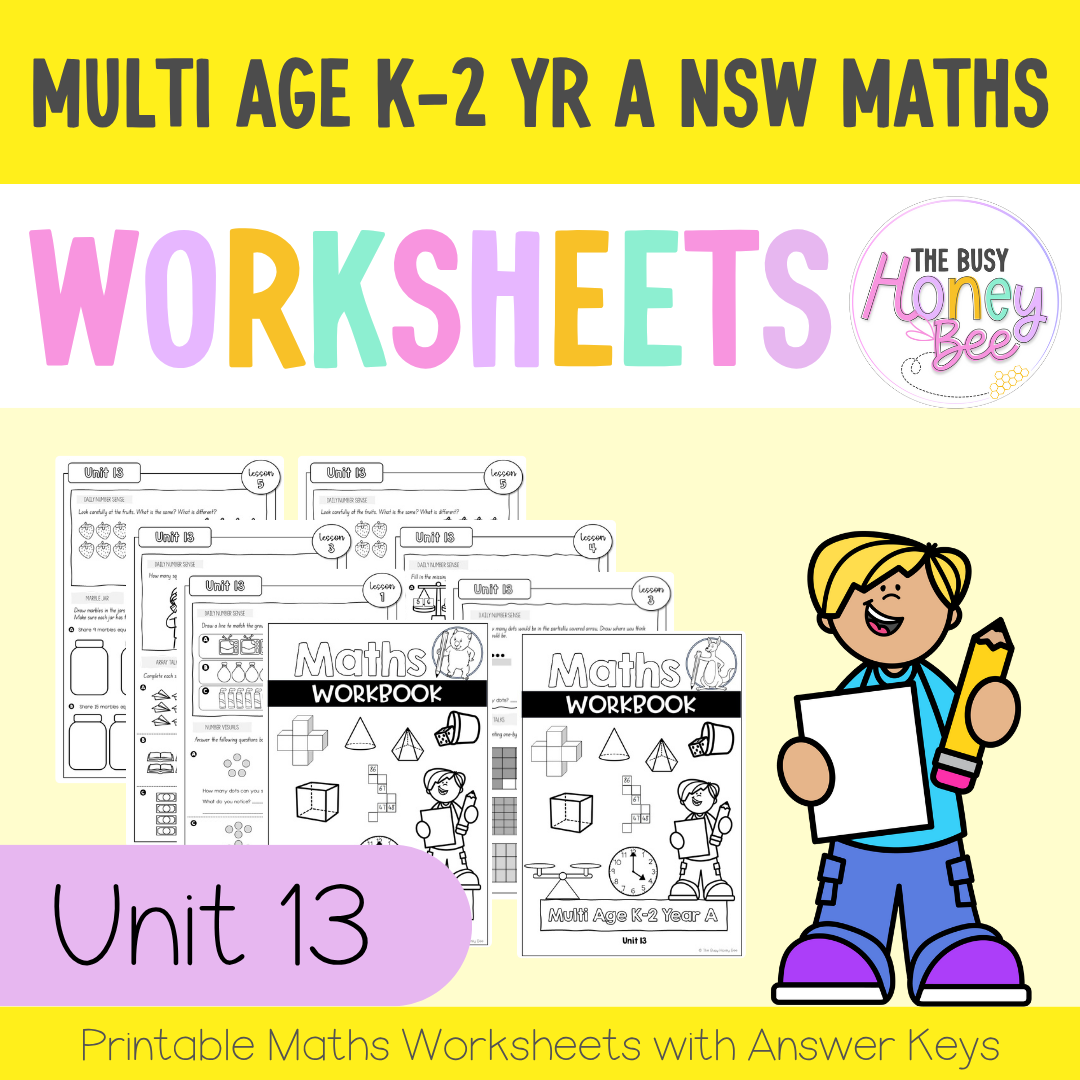 Multi Age K-2 Year A NSW Maths Worksheets Unit 13
