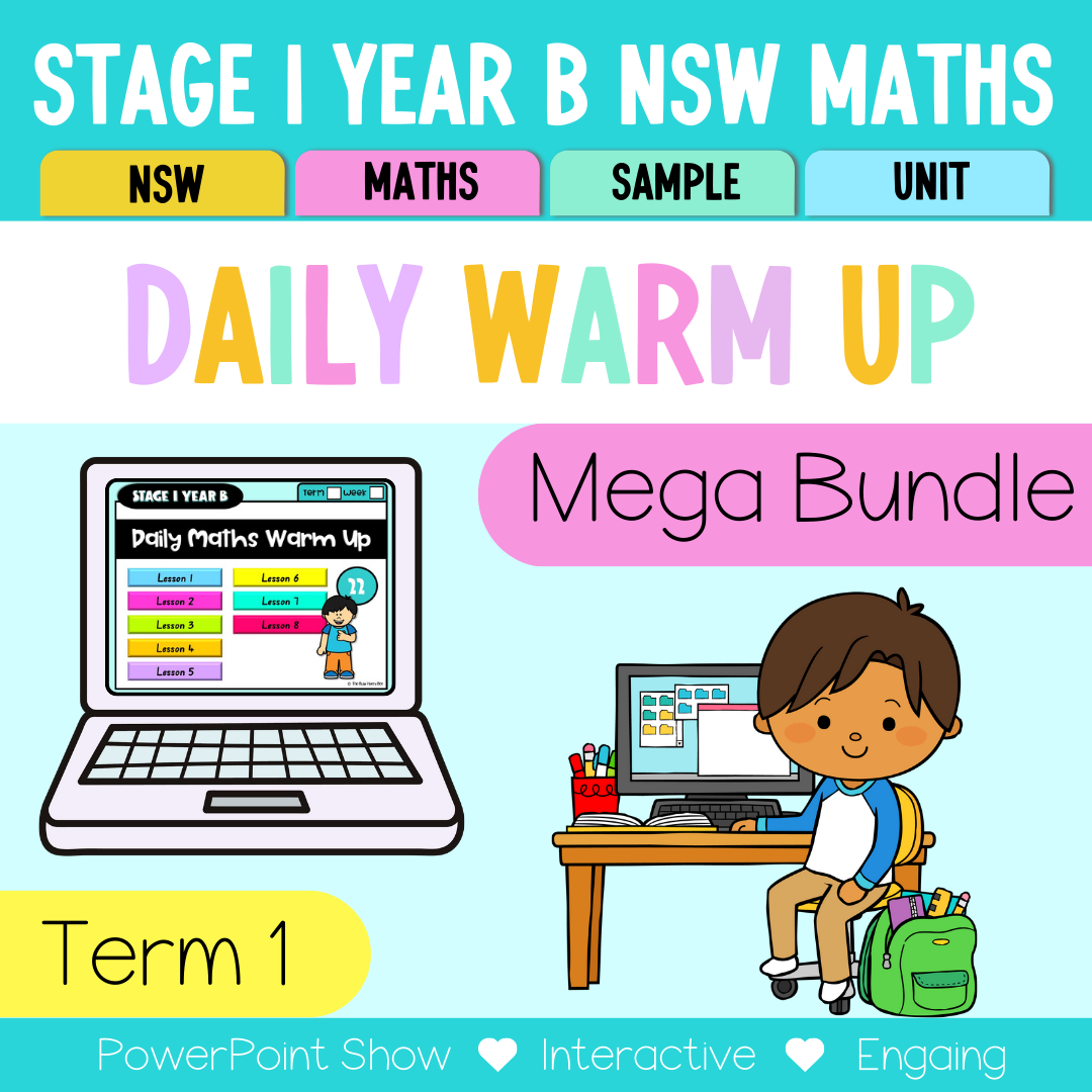 Stage 1 Year B Maths Daily Warm Up Term 1 Mega Bundle