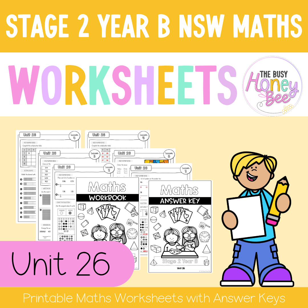 Stage 2 Year B NSW Maths Worksheets Unit 26
