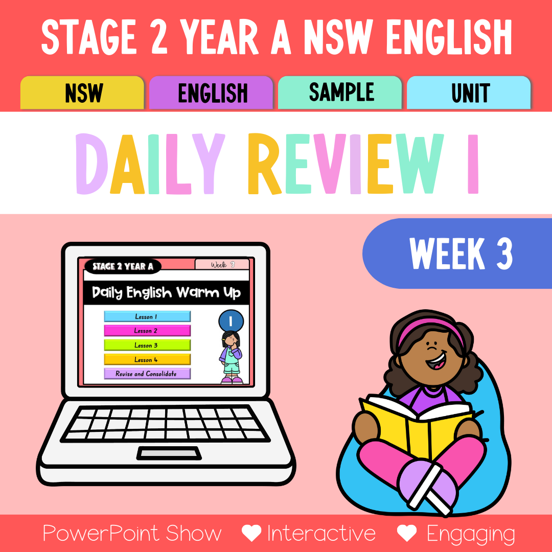 Stage 2 Year A Australian | NSW English Daily Review | Warm-Up Unit 1 Week 3