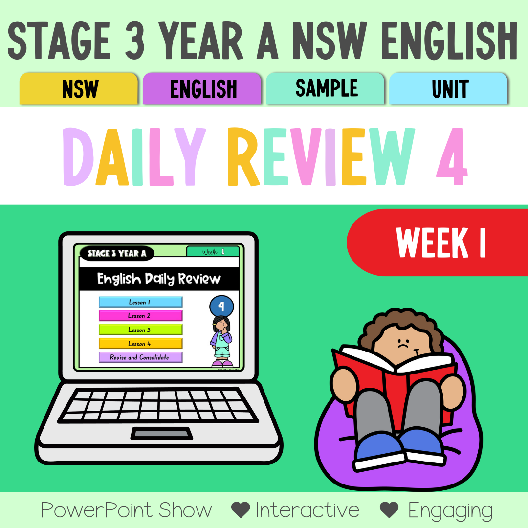 Stage 3 Year A Australian | NSW English Daily Review | Warm-Up Unit 4 Week 1