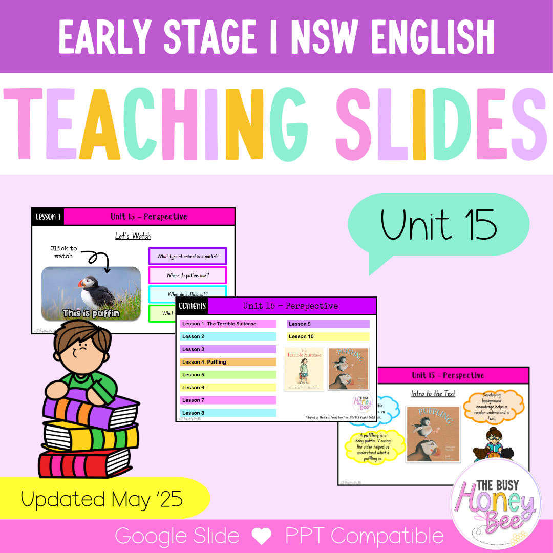 Early Stage 1 Term 3 English Teaching Slides Mega Bundle