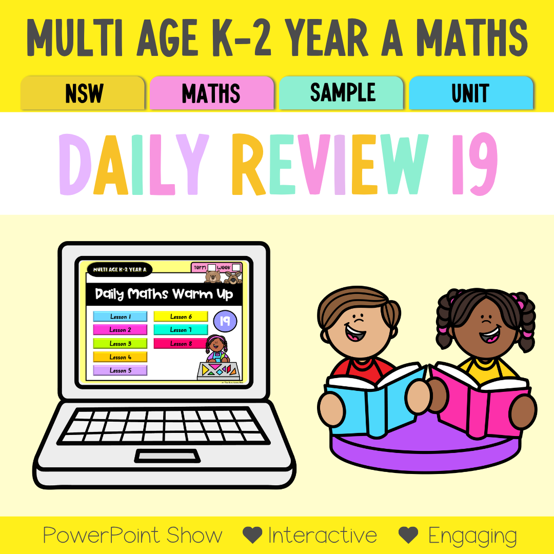 Multi Age K-2 Year A Australian | NSW Maths Daily Review | Warm-Up Unit 19