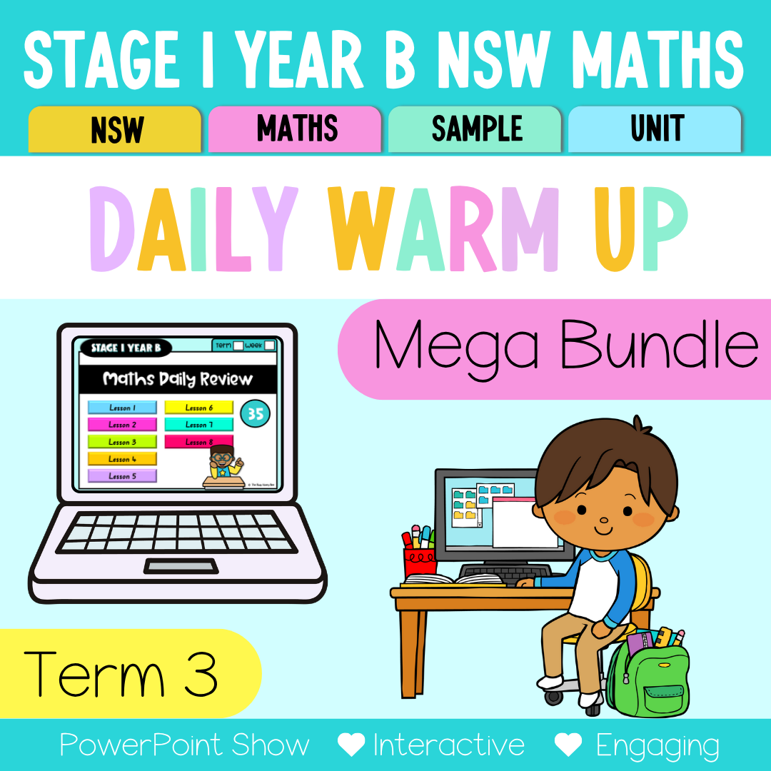 Stage 1 Year B Australian | NSW Math Daily Review | Warm-Up Term 3 Mega Bundle