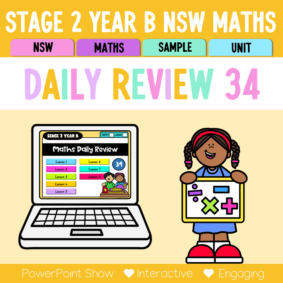 Stage 2 Year B Australian | NSW Math Daily Review | Warm-Up Unit 34