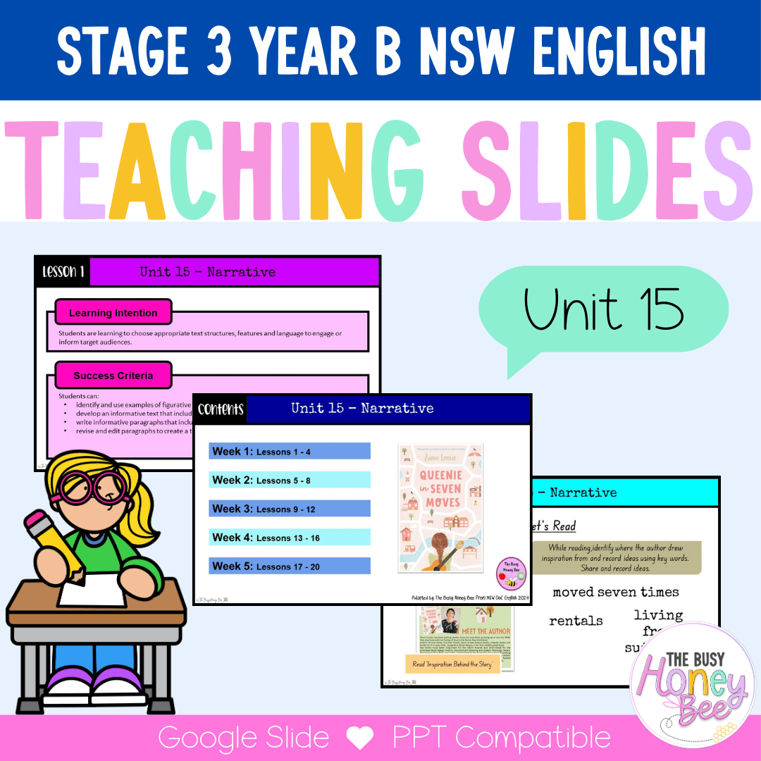 Stage 3 Year B Unit 15 Narrative English Teaching Slides – The Busy ...