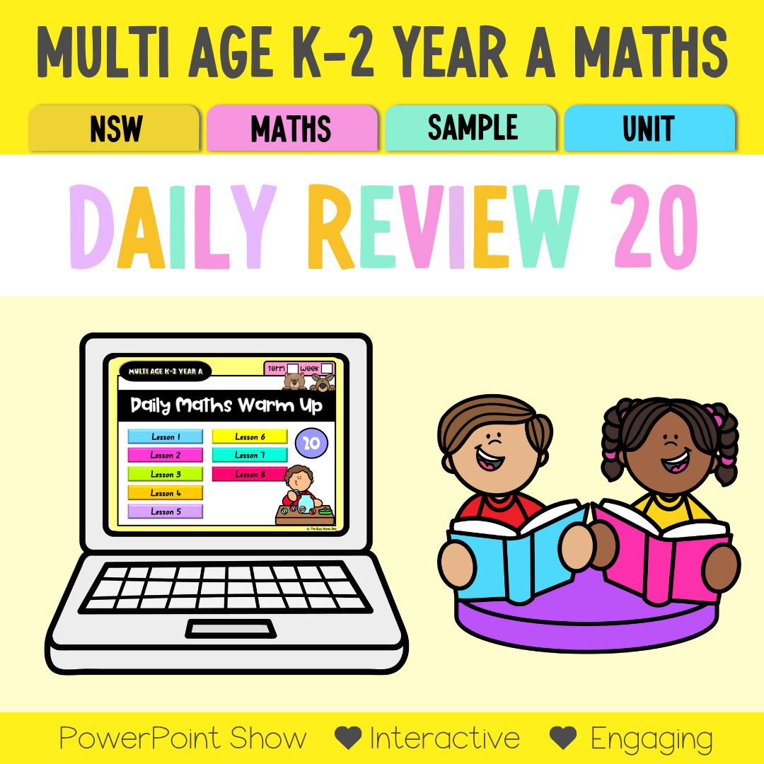 Multi Age K-2 Year A Australian | NSW Maths Daily Review | Warm-Up Unit 20