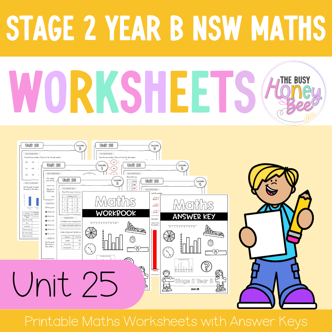 Stage 2 Year B NSW Maths Worksheets Unit 25