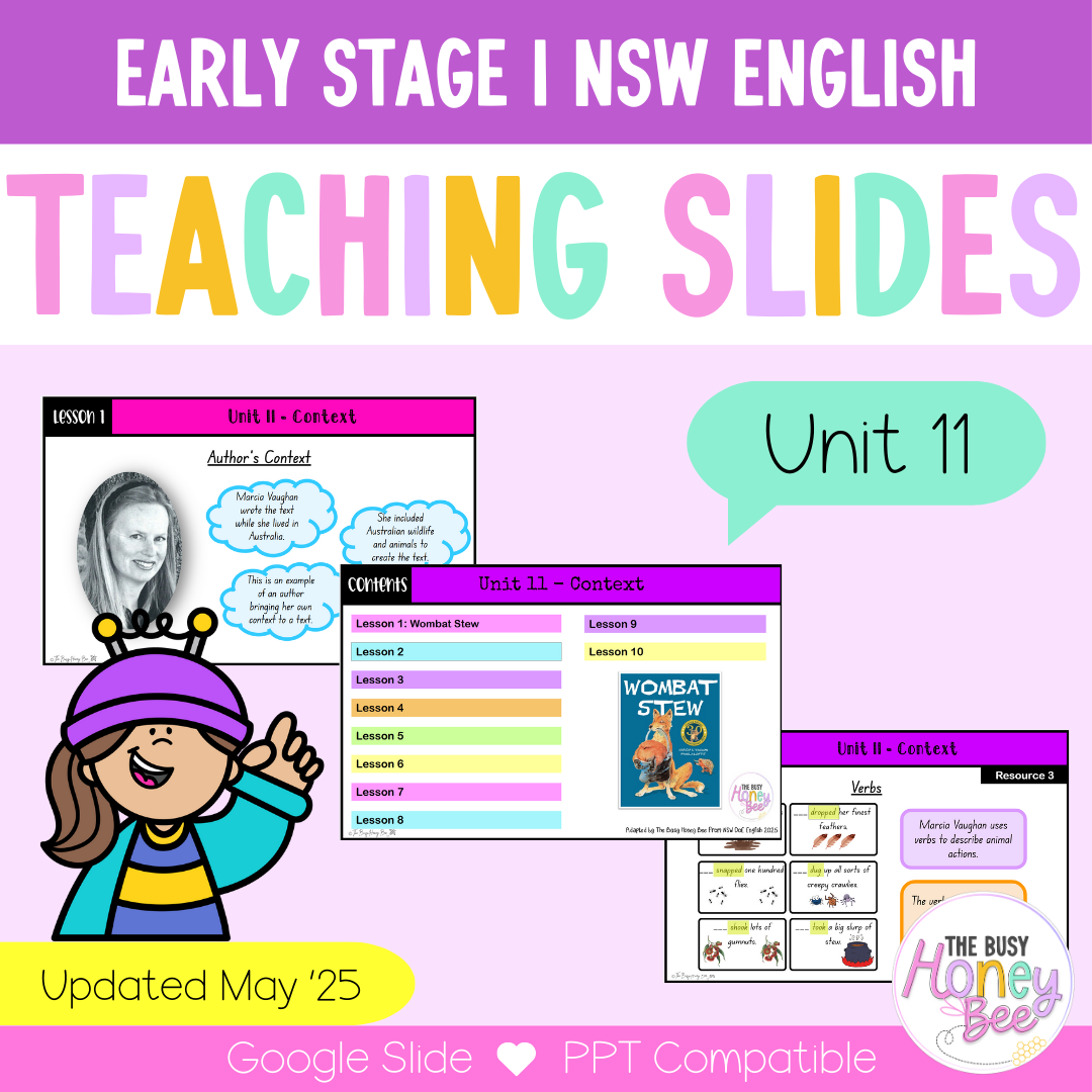 Early Stage 1 Term 3 English Teaching Slides Mega Bundle