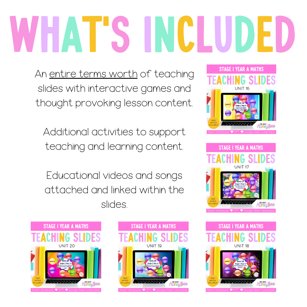 Stage 1 Year A Term 4 Maths Mega Bundle