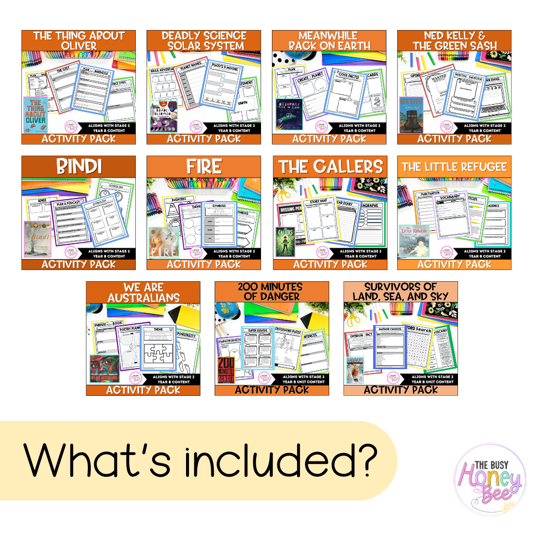 Stage 2 Year B English Activity Pack ULTIMATE Mega Bundle