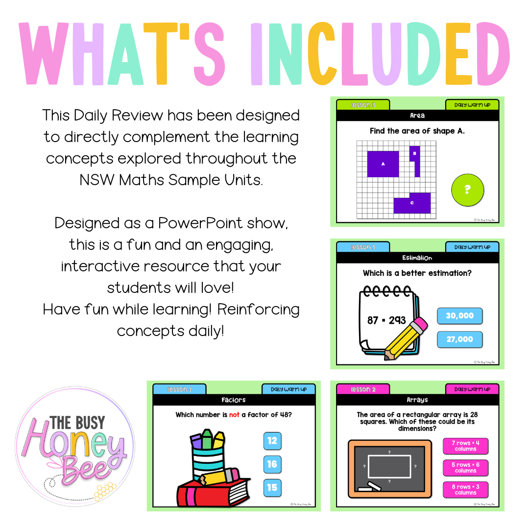 Stage 3 Year A Australian | NSW Math Daily Review | Warm-Up Unit 17