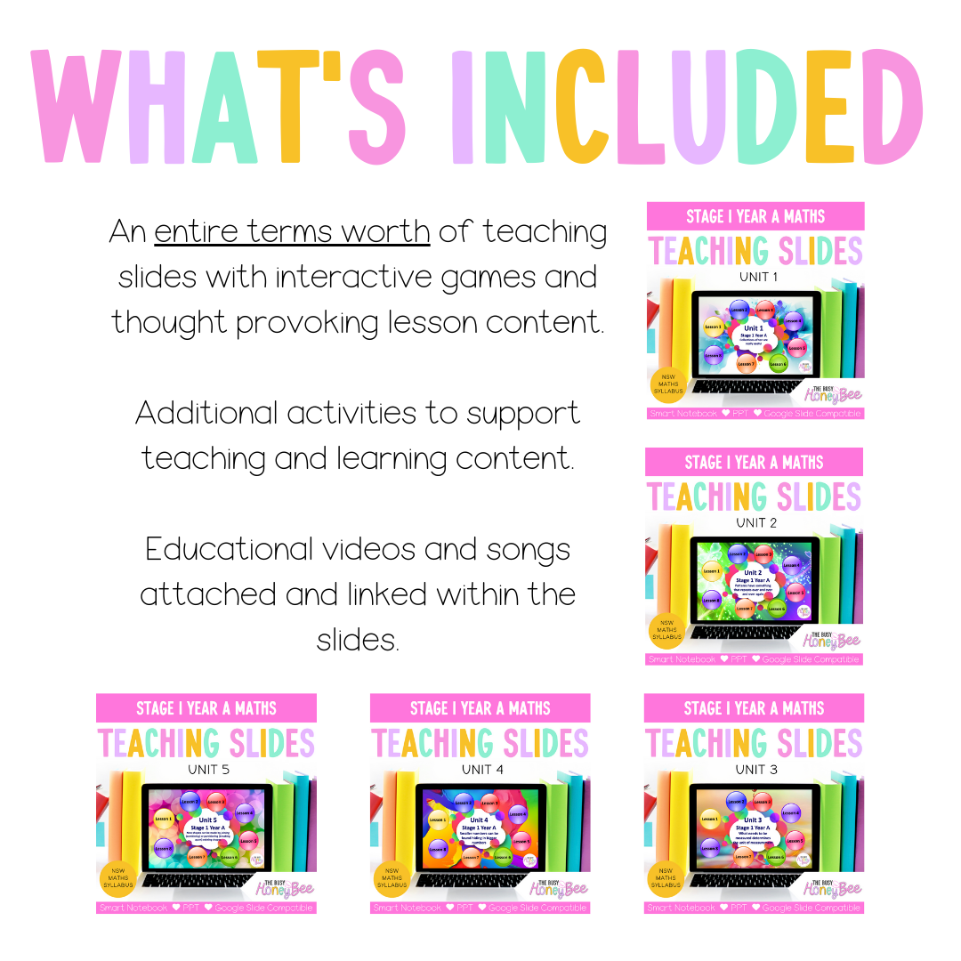 Stage 1 Year A Term 1 Maths Mega Bundle
