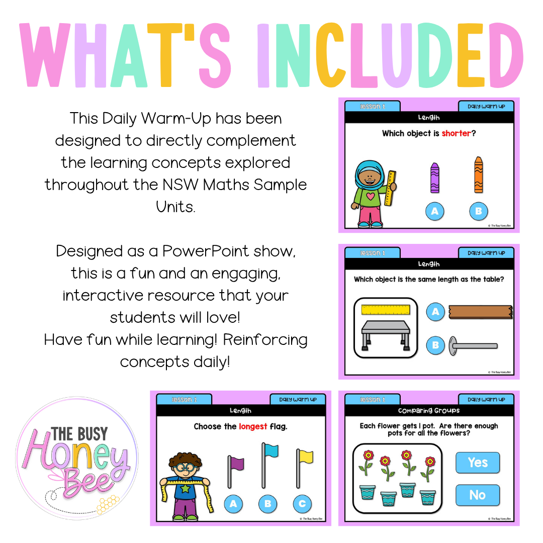 Early Stage 1 Australian | NSW Math Daily Review | Warm-Up Unit 14