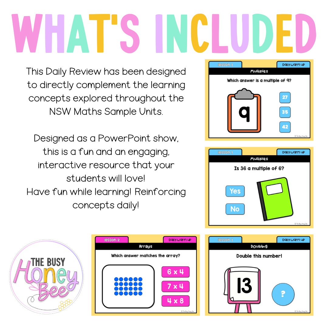Stage 2 Year B Australian | NSW Math Daily Review | Warm-Up Unit 27