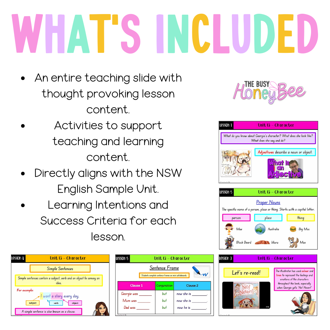 Early Stage 1 Unit 13 NSW Character English Teaching Slides