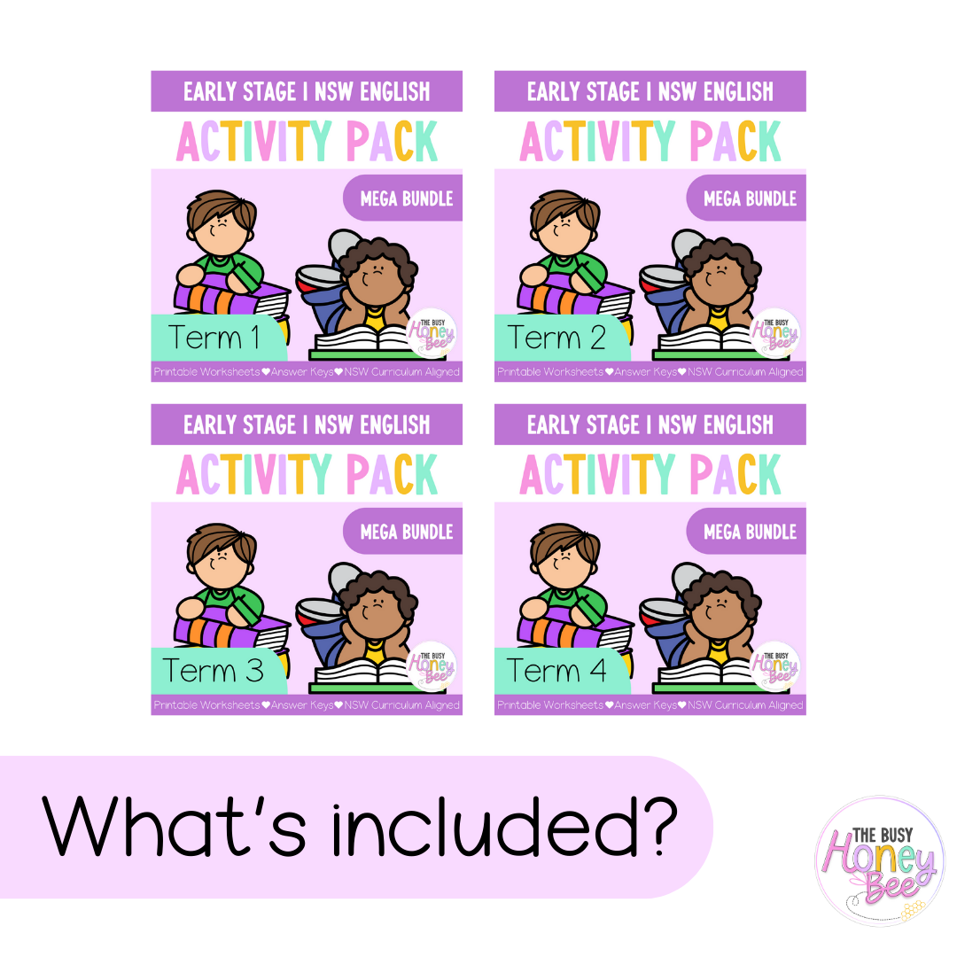 Early Stage 1 English Activity Pack ULTIMATE Mega Bundle