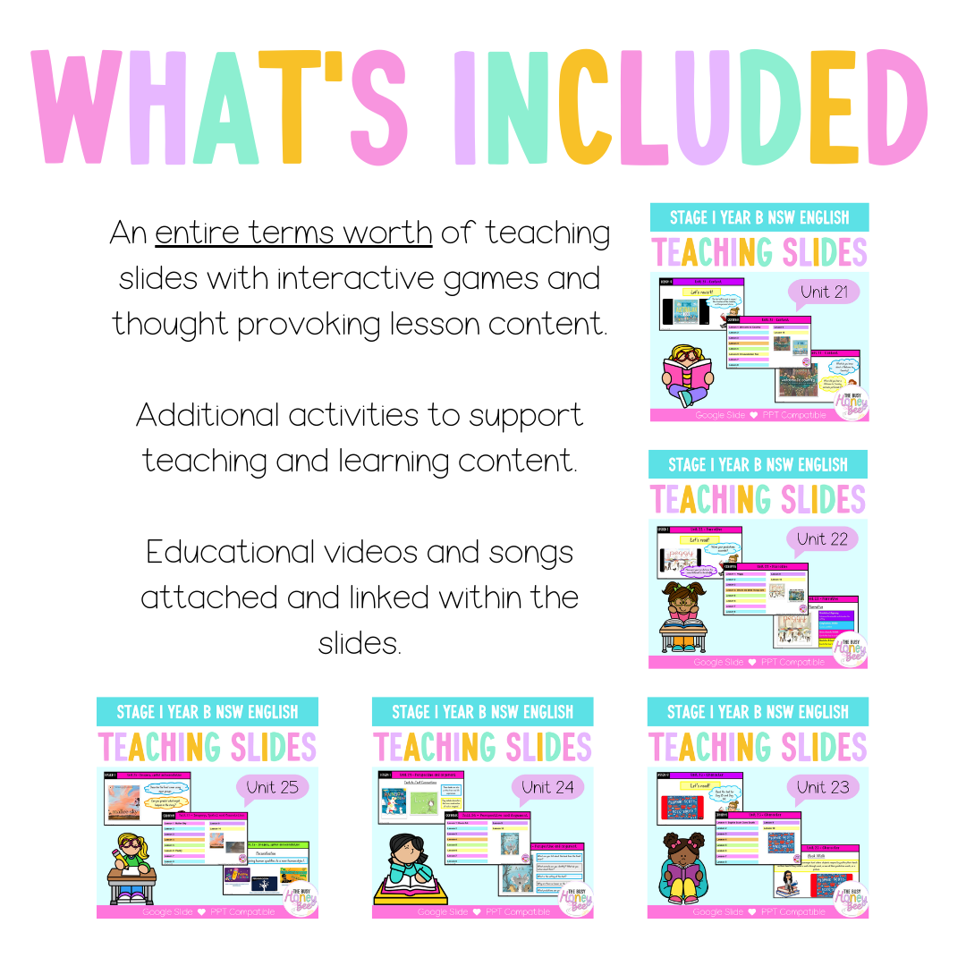 Stage 1 Year B Term 1 English Teaching Slides Mega Bundle