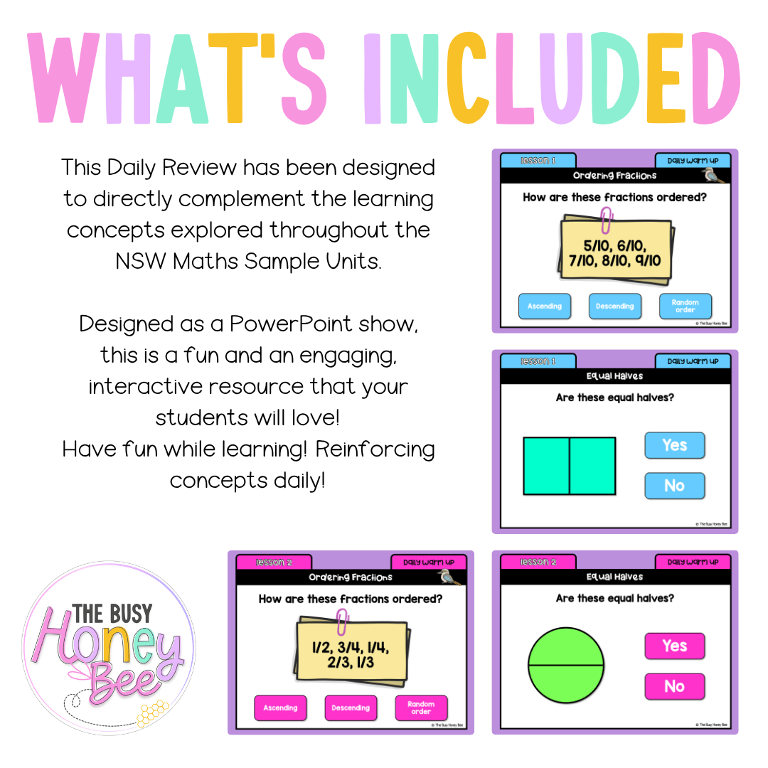 Multi Age 3-6 Year A Australian | NSW Math Daily Review | Warm-Up Unit 16