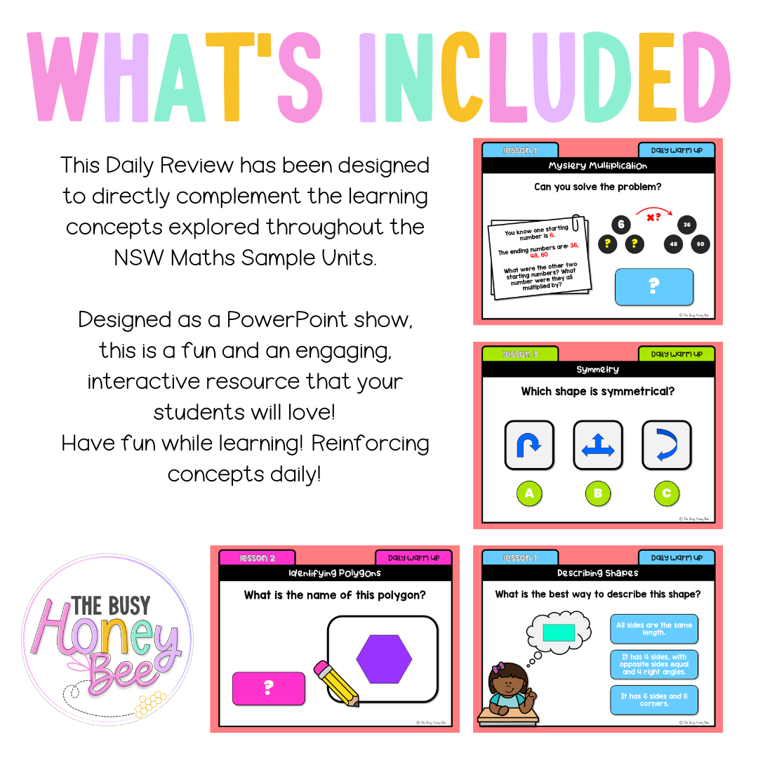 Stage 2 Year A Australian | NSW Math Daily Review | Warm-Up Unit 12