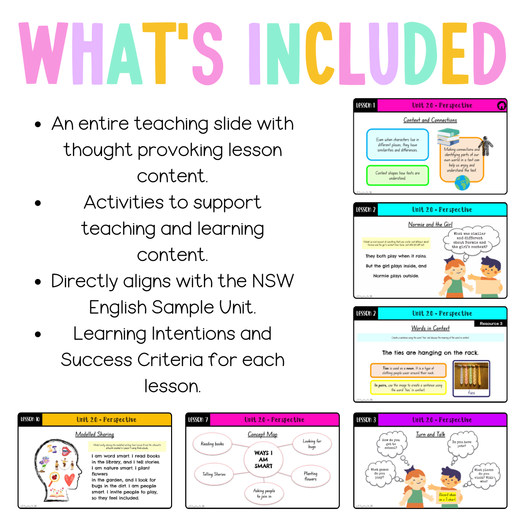 Early Stage 1 Unit 20 NSW Perspective English Teaching Slides