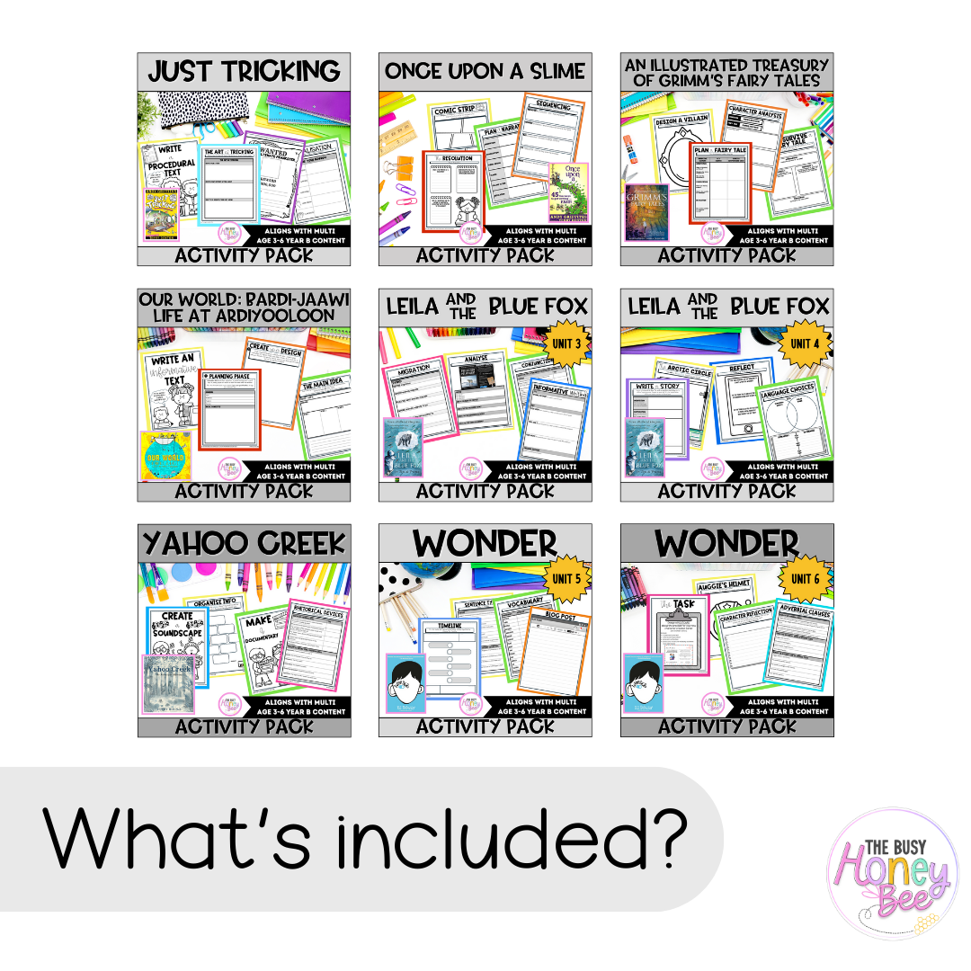 Multi Age 3-6 Year B English Activity Pack ULTIMATE Mega Bundle