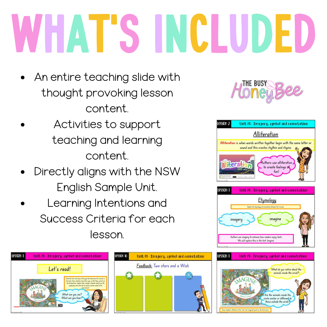 Early Stage 1 Unit 19 NSW Imagery, Symbol and Connotation English Teaching Slides