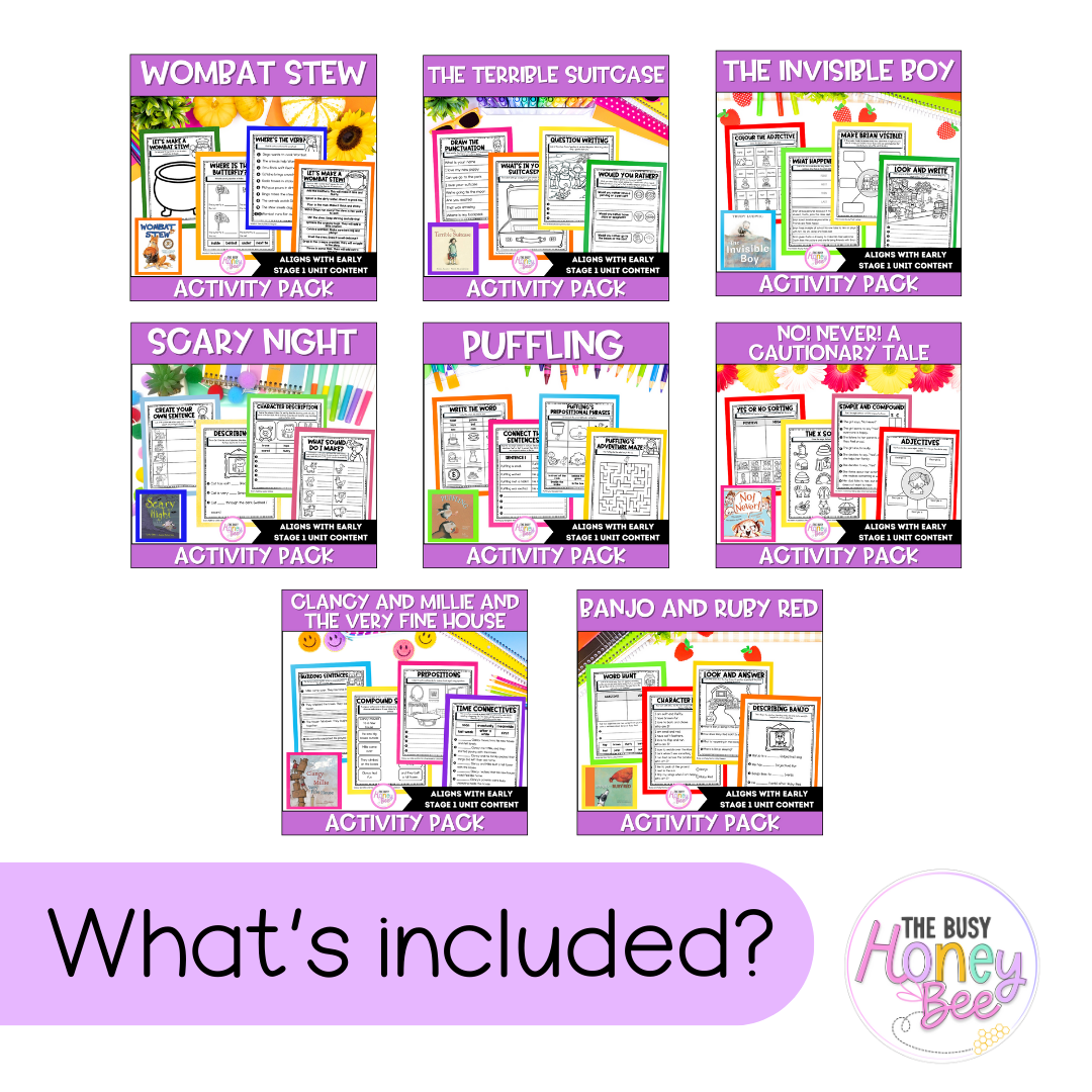 Early Stage 1 English Activity Pack ULTIMATE Mega Bundle