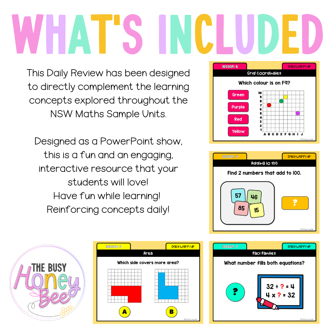 Stage 2 Year B Australian | NSW Math Daily Review | Warm-Up Unit 40