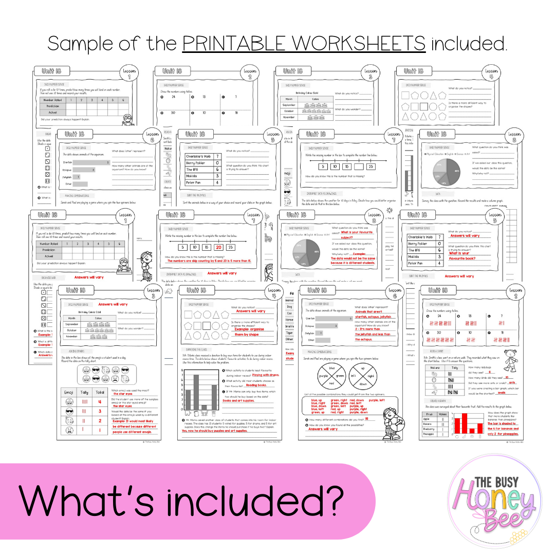 Stage 1 Year A NSW Maths Worksheets Unit 18