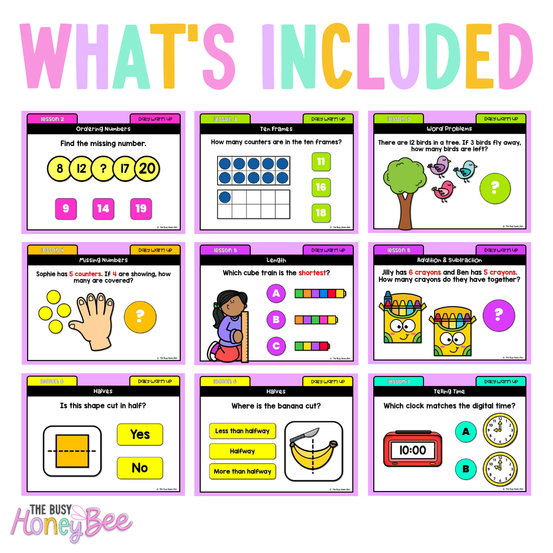 Early Stage 1 Australian | NSW Math Daily Review | Warm-Up Unit 8