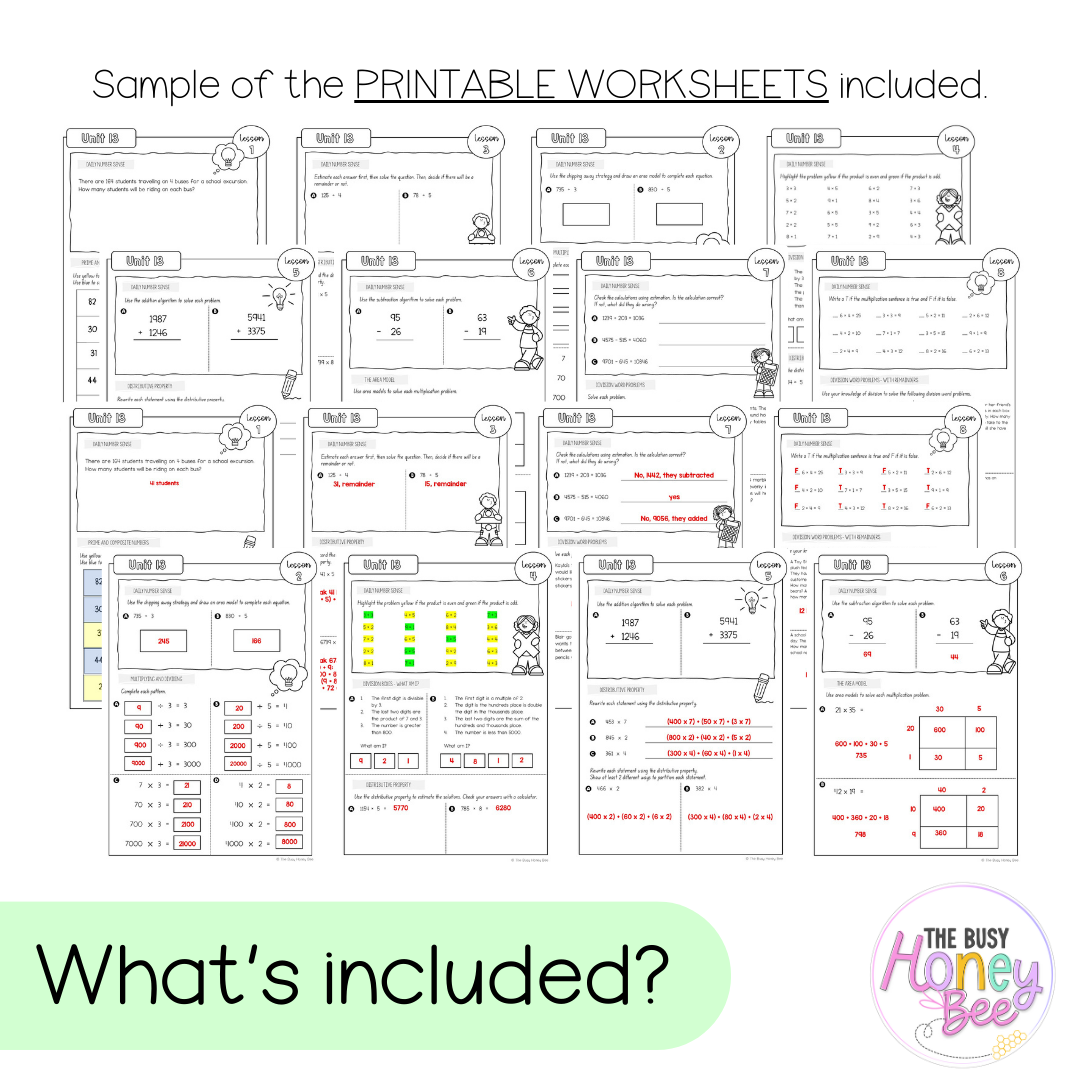 Stage 3 Year A NSW Maths Worksheets Unit 13