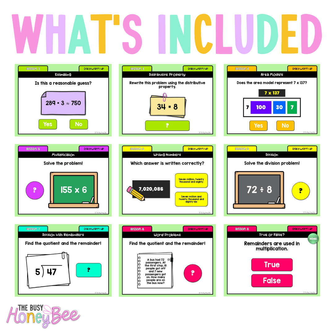 Stage 3 Year A Australian | NSW Math Daily Review | Warm-Up Unit 7