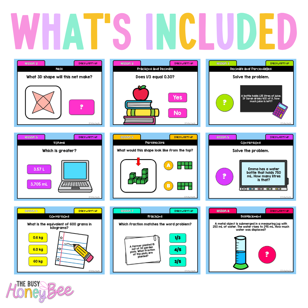 Stage 3 Year B Australian | NSW Math Daily Review | Warm-Up Term 2 Mega Bundle