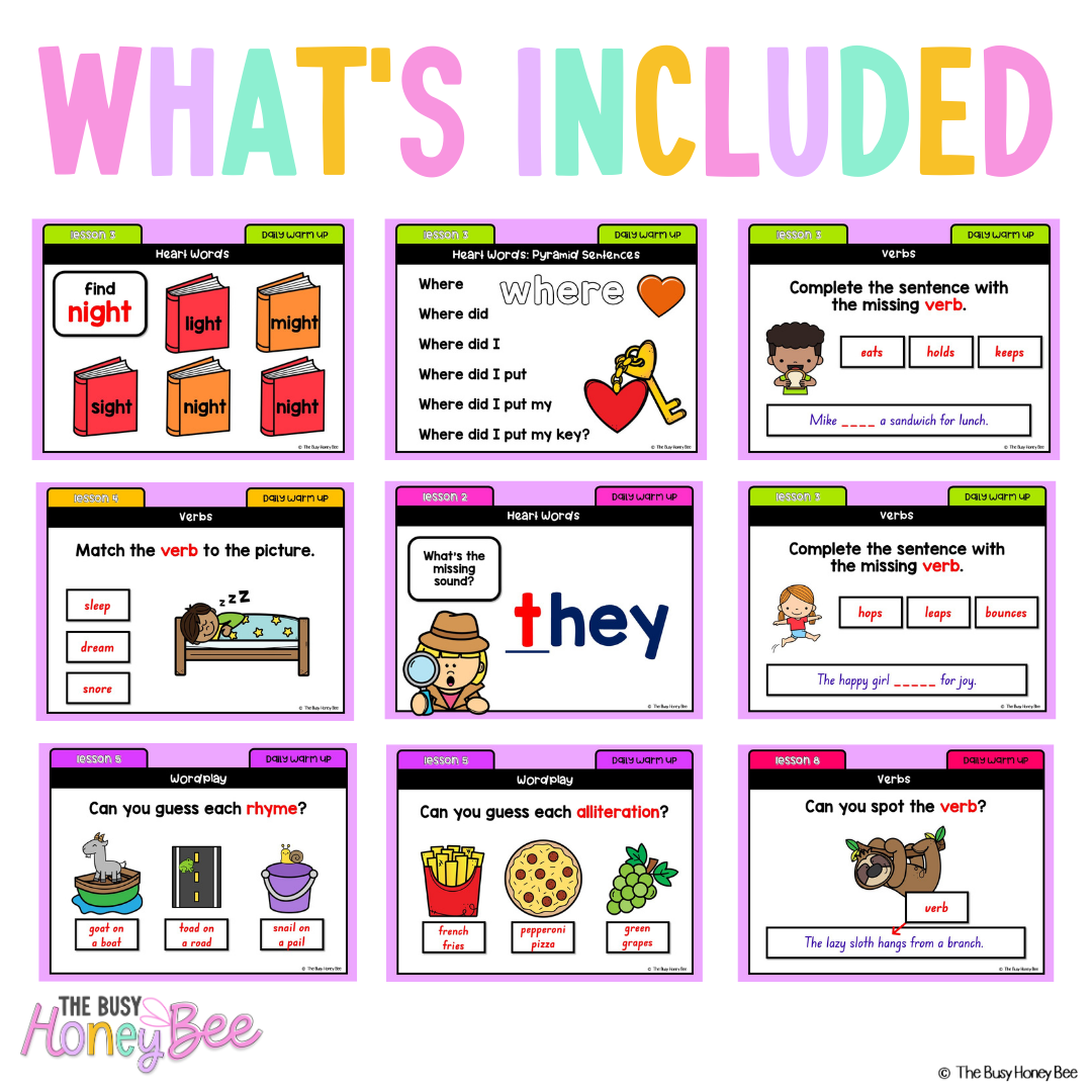 Early Stage 1 Australian | NSW English Daily Review | Warm-Up Unit 19