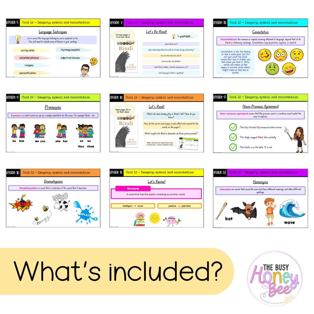 Stage 2 Year B Unit 12 NSW Imagery, Symbol and Connotation English Teaching Slides