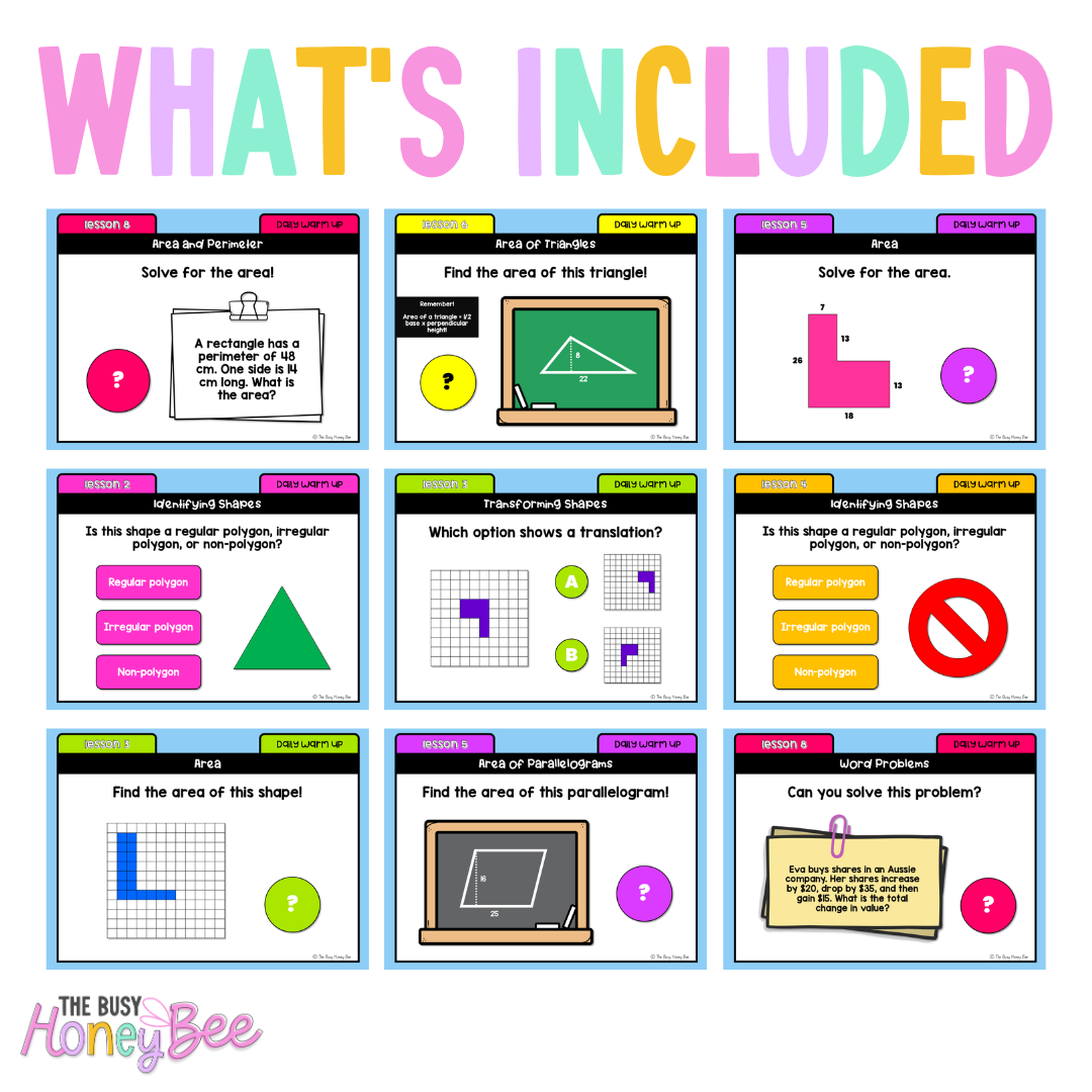 Stage 3 Year B Australian | NSW Math Daily Review | Warm-Up Term 3 Mega Bundle