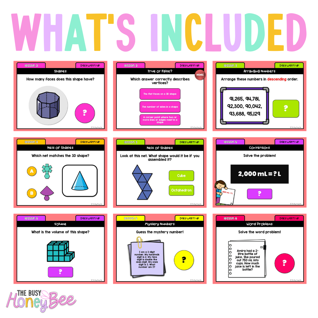 Stage 2 Year A Australian | NSW Math Daily Review | Warm-Up Unit 9