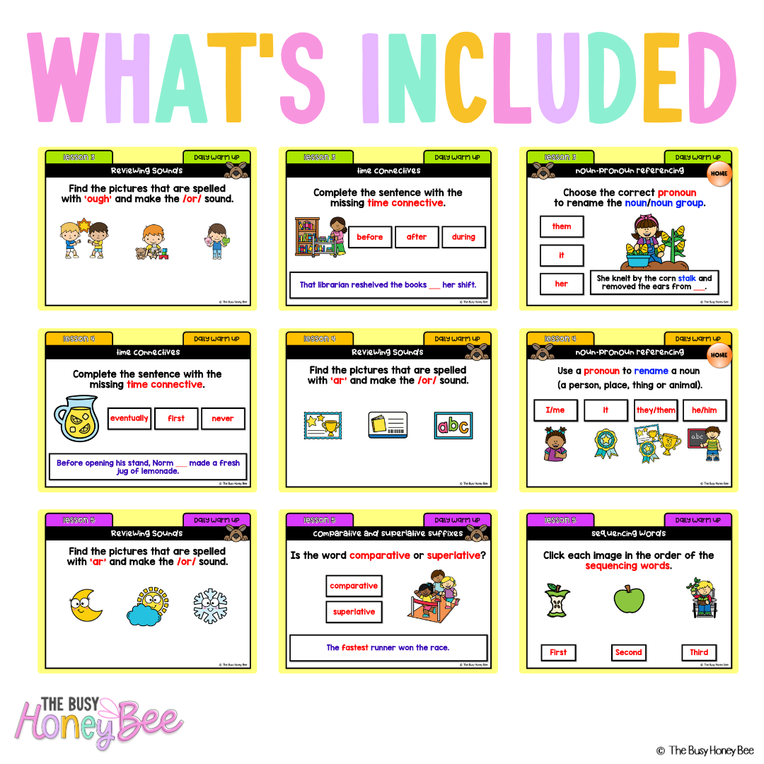 Multi Age K-2 Year A Ultimate English Australian | NSW English Daily Review | Warm-Up Mega Bundle