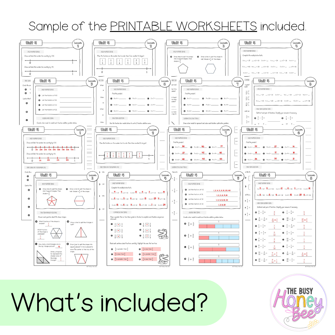 Stage 3 Year A NSW Maths Worksheets Unit 4
