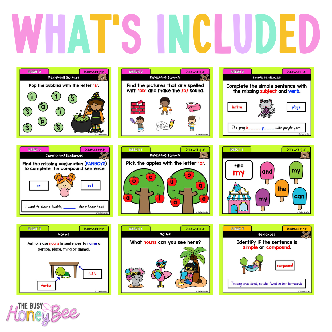 Multi Age K-2 Year B Ultimate English Australian | NSW English Daily Review | Warm-Up Mega Bundle