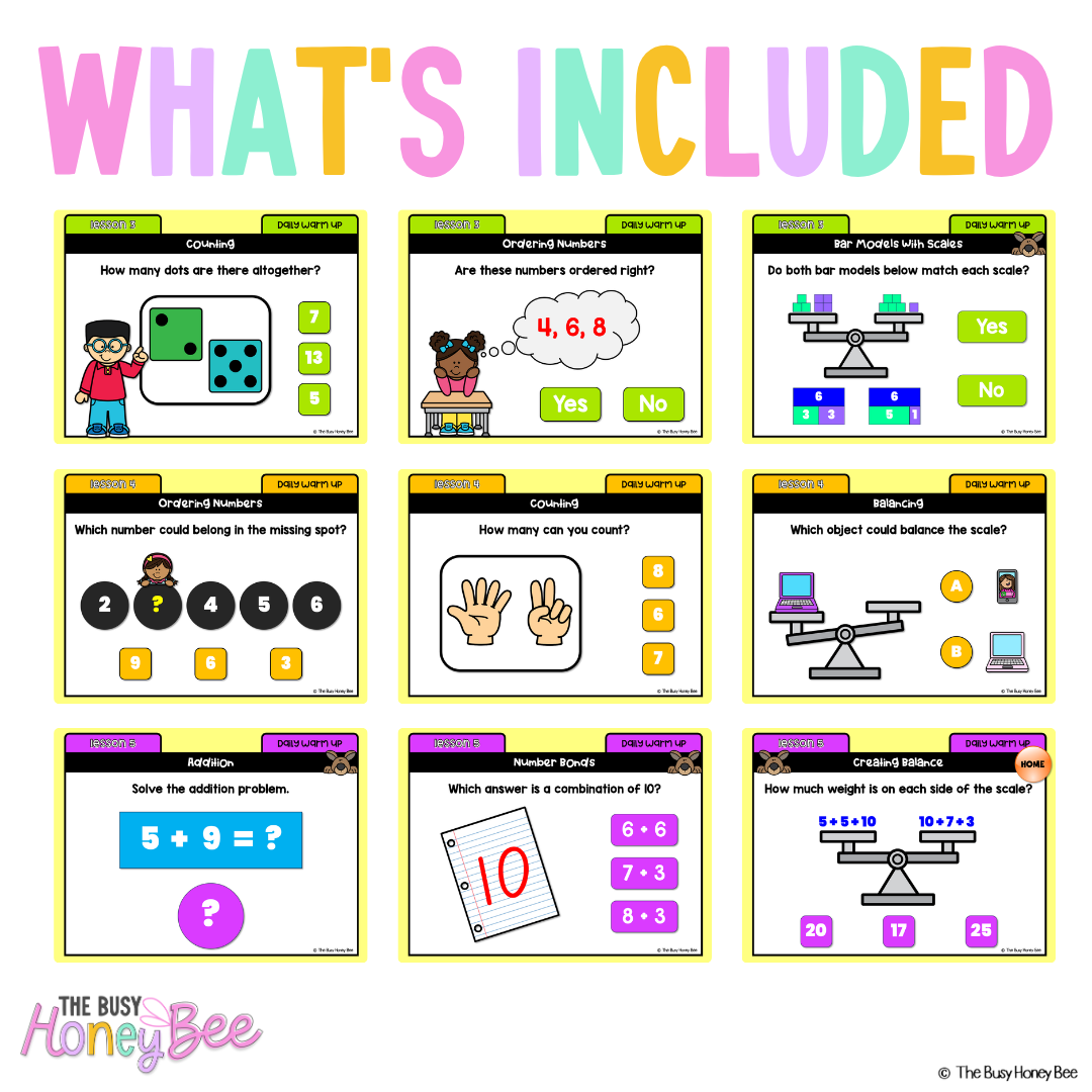 Multi Age K-2 Year A Ultimate Math Australian | NSW Math Daily Review | Warm-Up Mega Bundle