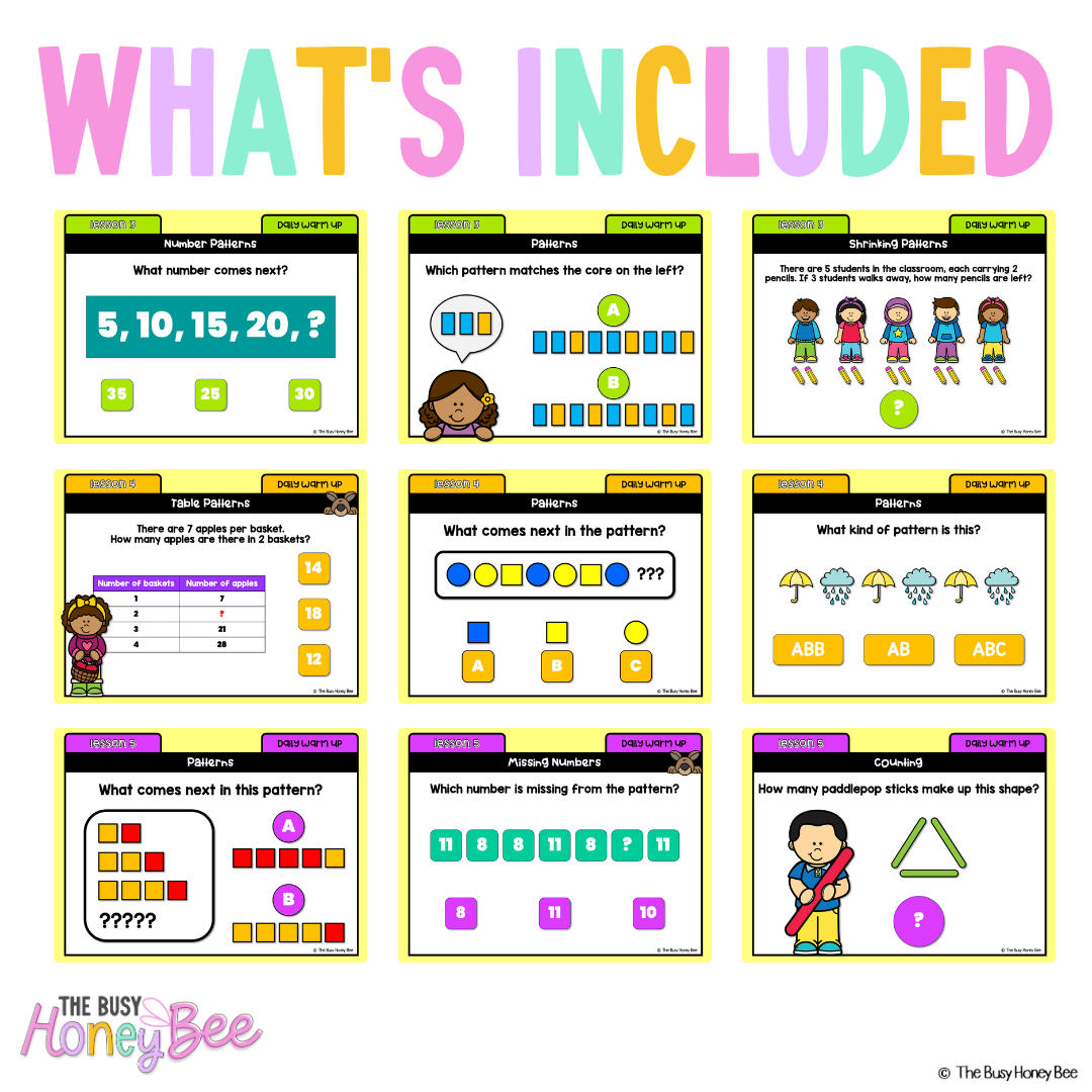 Multi Age K-2 Yr A Australian | NSW Math Daily Review Warm-Up Term 3 Mega Bundle