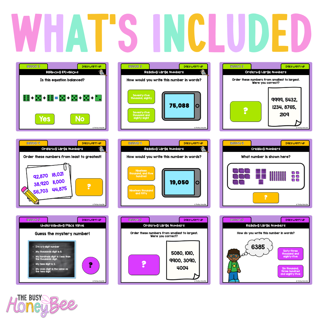 Multi Age 3-6 Year A Ultimate Math Australian | NSW Math Daily Review | Warm-Up Mega Bundle
