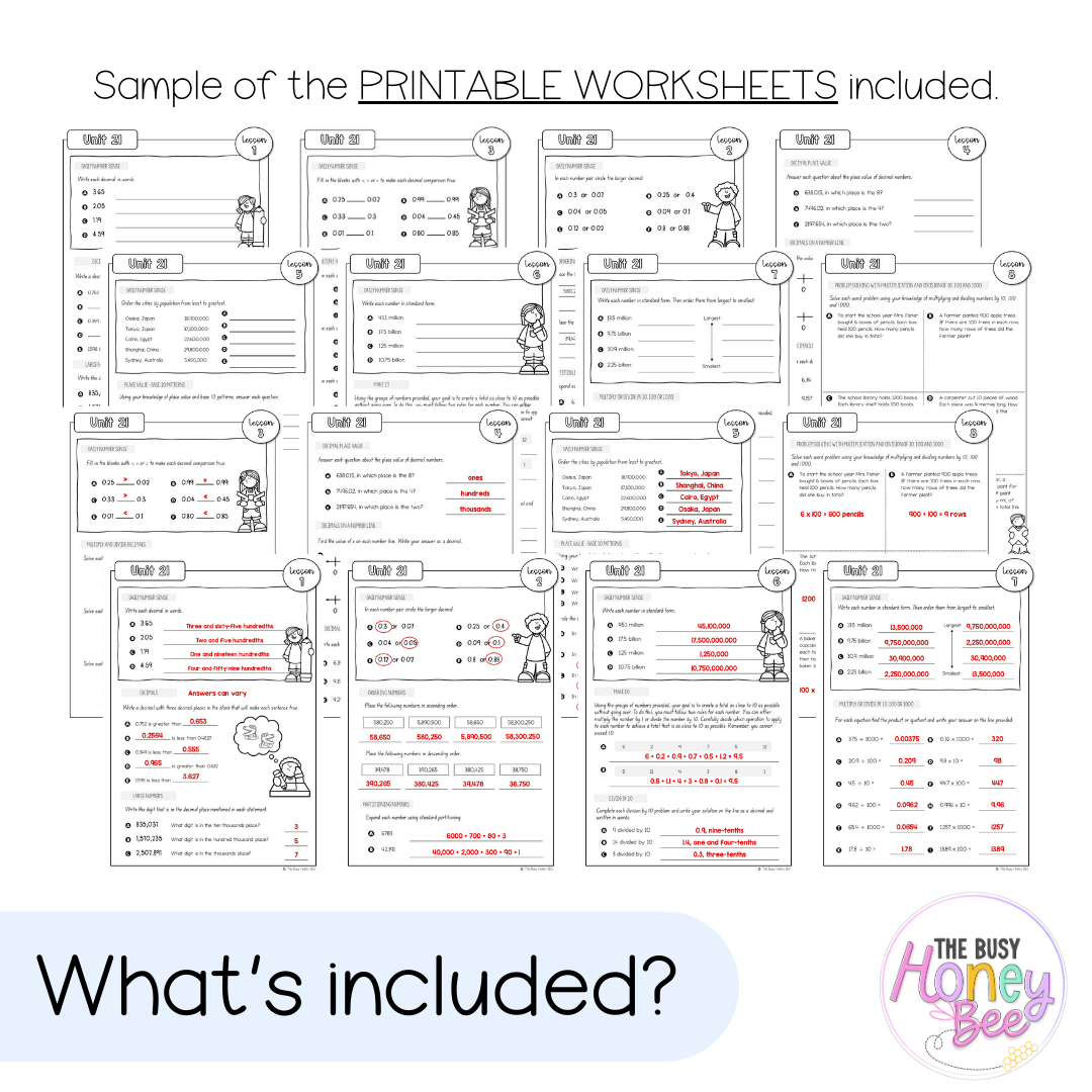 Stage 3 Year B NSW Maths Worksheets Unit 21