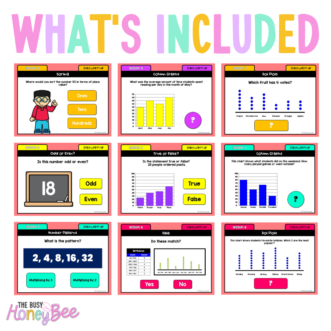 Stage 2 Year A Australian | NSW Math Daily Review | Warm-Up Term 1 Mega Bundle